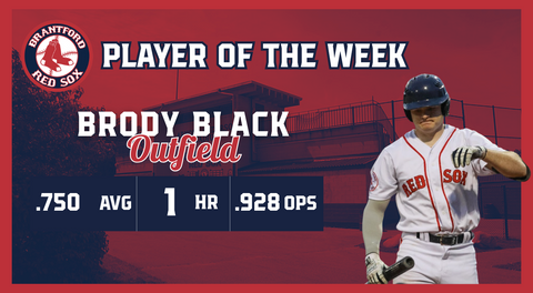 Player of the Week: Brody Black Delivers at the Plate in August Surge