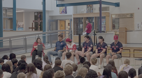 Red Sox Bring Baseball and Fun to St. Gabriel Catholic Elementary School