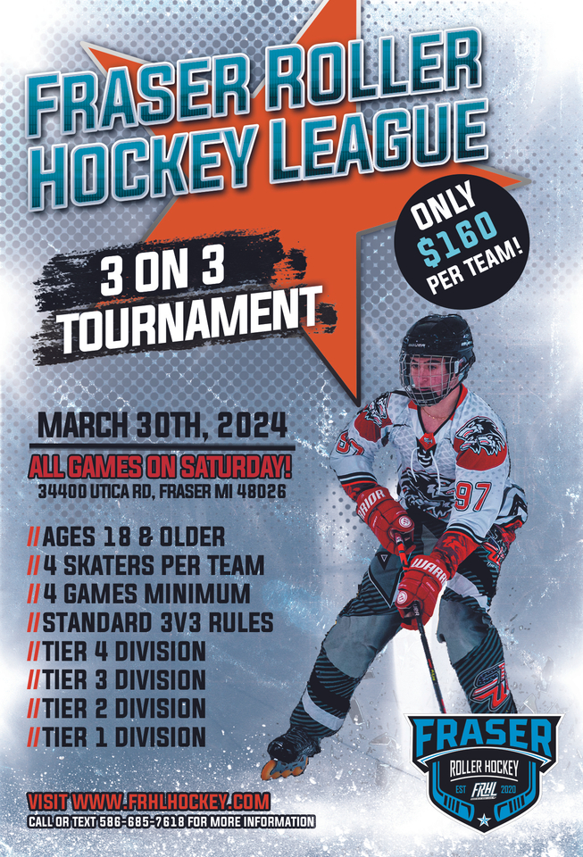 3V3 Tournament Fraser Roller Hockey League