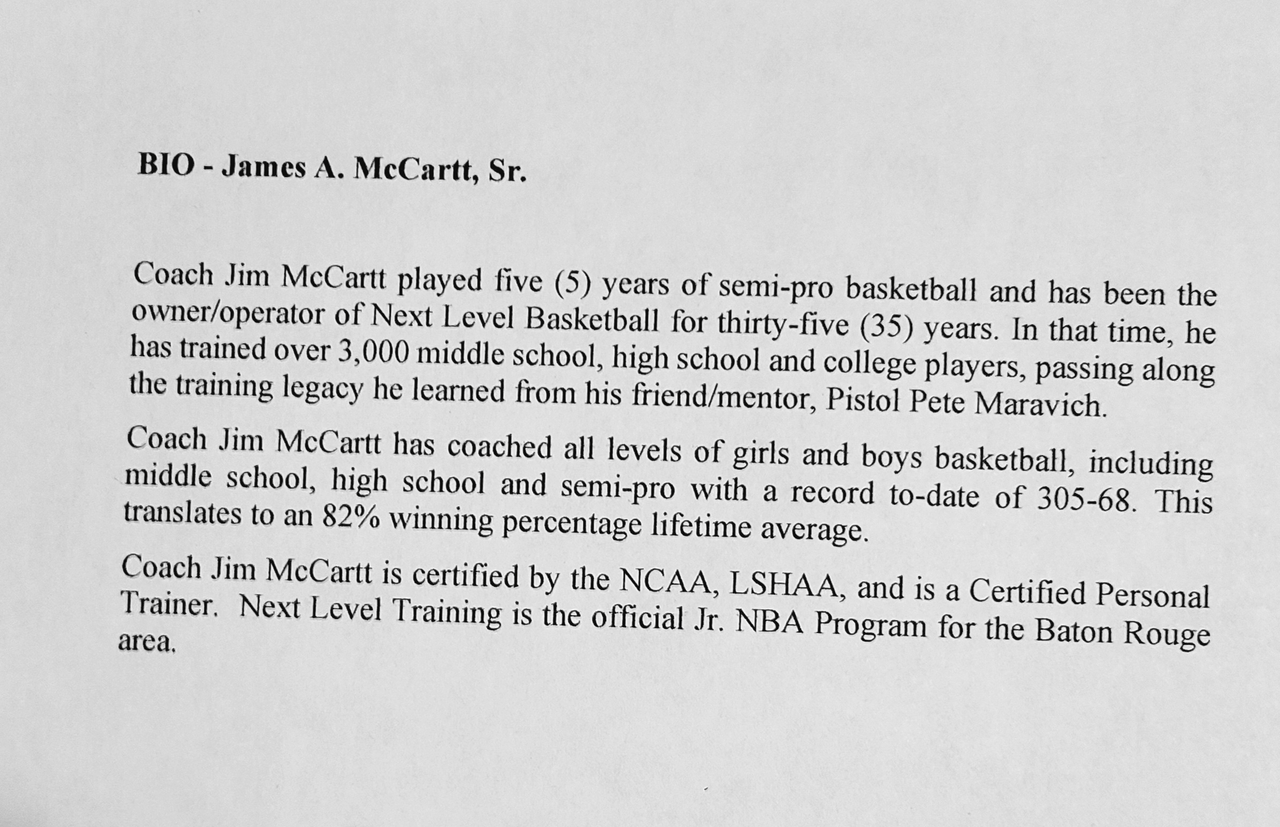 Staff Baton Rouge Basketball Post Grad Academy