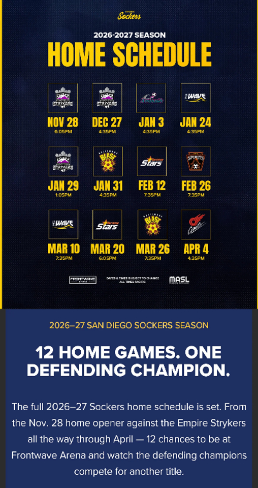 Home Schedule