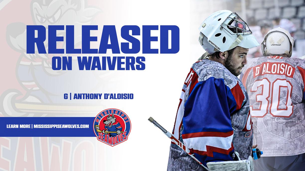 News Mississippi Sea Wolves Release Goalie Anthony D'Aloisio