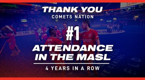 Thank You, Comets Nation! Four straight years as attendance leaders