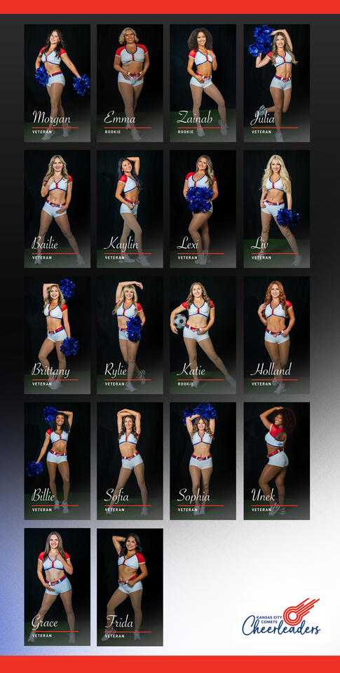 comets cheerleader roster card