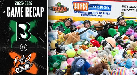 Swain collects 4 goals on Teddy Bear Toss Night