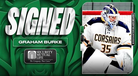 Burke joins Black Bears as 1st goalie signing of the summer