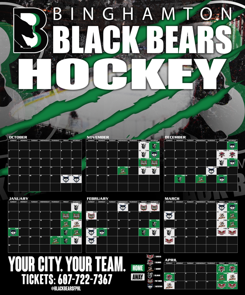 Binghamton Calendar 2022 Download Schedule - Binghamton Black Bears