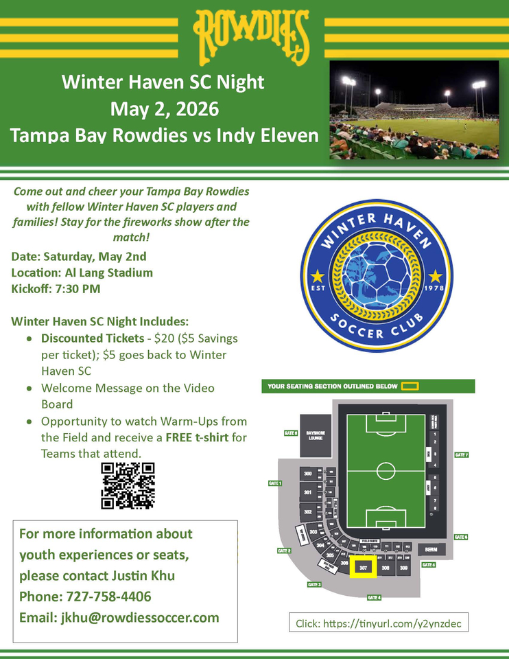 WHSC / Tampa Bay Rowdies Night - May 2, 2026