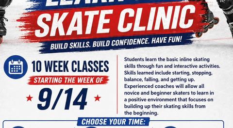 Roller Hockey Clinics - Fall Schedule - Learn to Skate