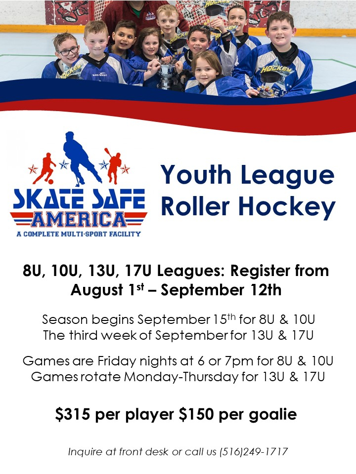 News Fall Youth Roller Hockey Leagues Skate Safe America