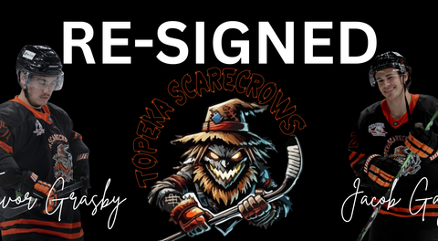Topeka Scarecrows Bring Back Dynamic Duo, Re-Sign Trevor Grasby And Rookie Of The Year Jacob Gagnon