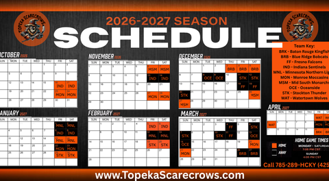 Scarecrows Announce 2026-2027 Season Schedule