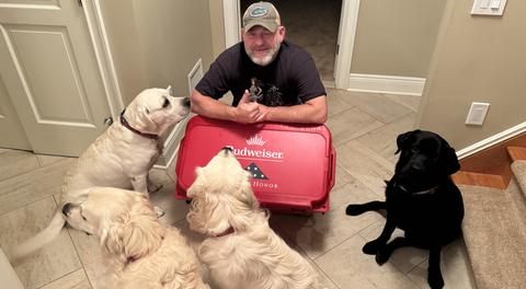 Local Veteran Receives Appreciation Cooler from Dichello Distributors and Folds of Honor