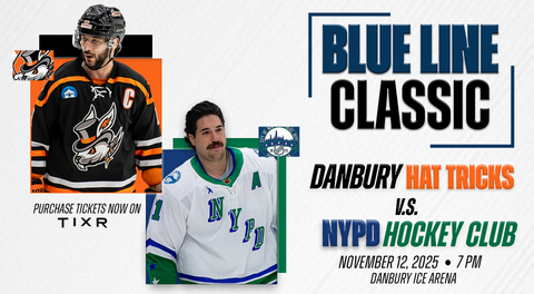 Hat Tricks to Host NYPD Hockey in Inaugural Blueline Classic | Nov. 12