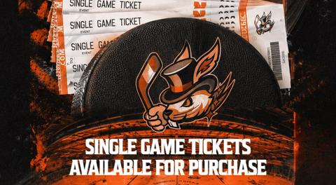 SINGLE GAME TICKETS ON SALE NOW!!