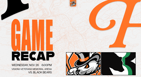 GAME RECAP: Hat Tricks Fall 6-3 in Thanksgiving Eve Matchup Against Black Bears