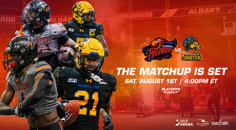 Playoff Matchup Set: Firebirds to Host Minnesota Monsters in AF1 Semifinal