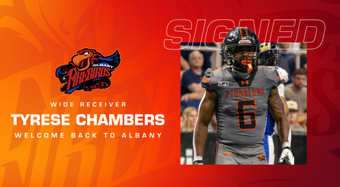 Albany Firebirds Announce Re-Signing of Wide Receiver Tyrese Chambers