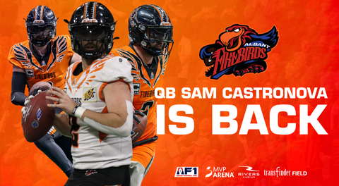 Firebirds Announce Return of 2025 AF1 MVP Sam Castronova Ahead of Undefeated Week 5 Home Game