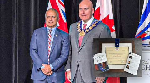 OBA's Dirk Drieberg receives the Order of Vaughan