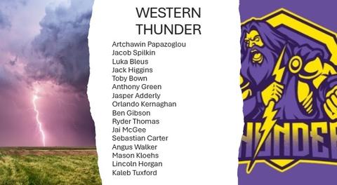Rod Maher today announced the Western Thunder roster for the 2026 IIJL Commonwealth Cup.