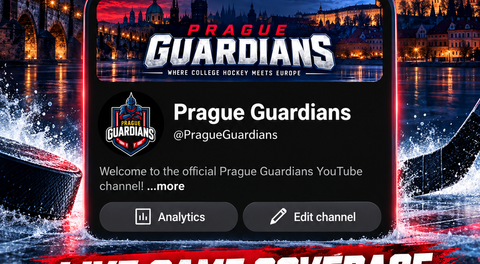Prague Guardians Launch YouTube Channel Featuring Live Home Games and On- and Off-Ice Coverage