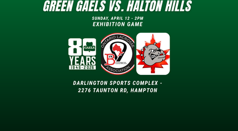 Gaels Host Halton in Final Exhibition Tune Up