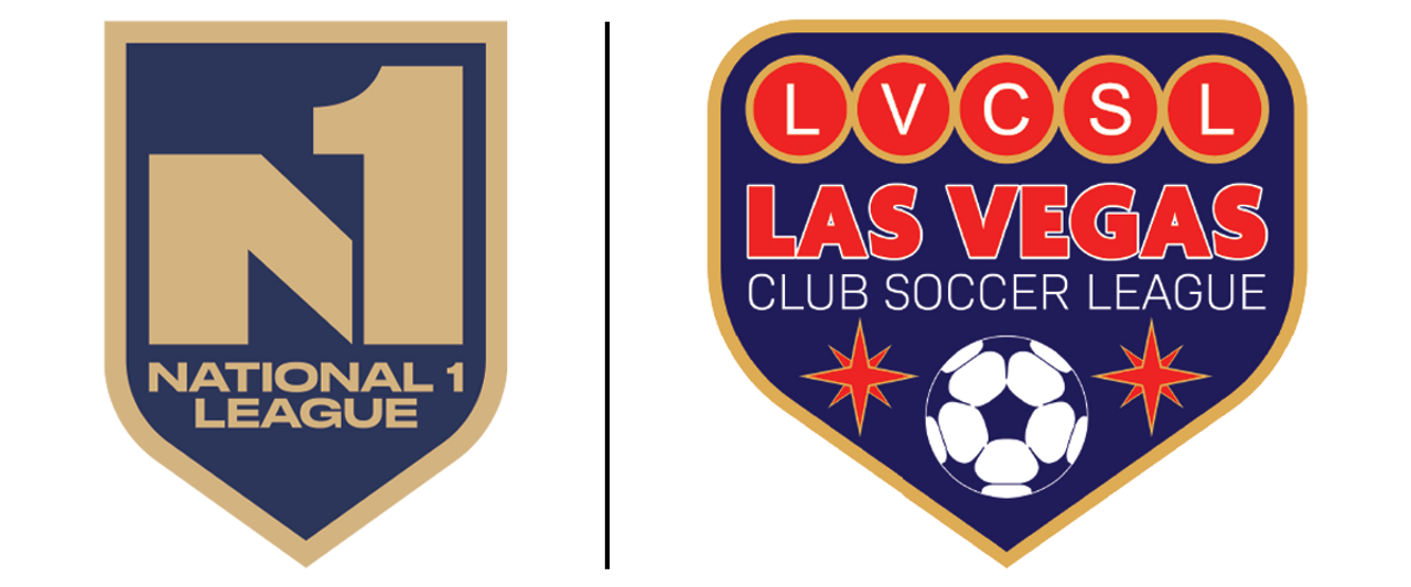 National 1 League Logo and Las Vegas Club Soccer League Logo