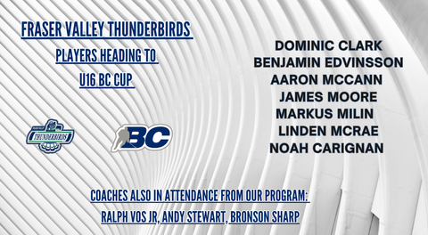 Thunderbirds Soar: Seven Fraser Valley Players Selected for U16 BC Cup