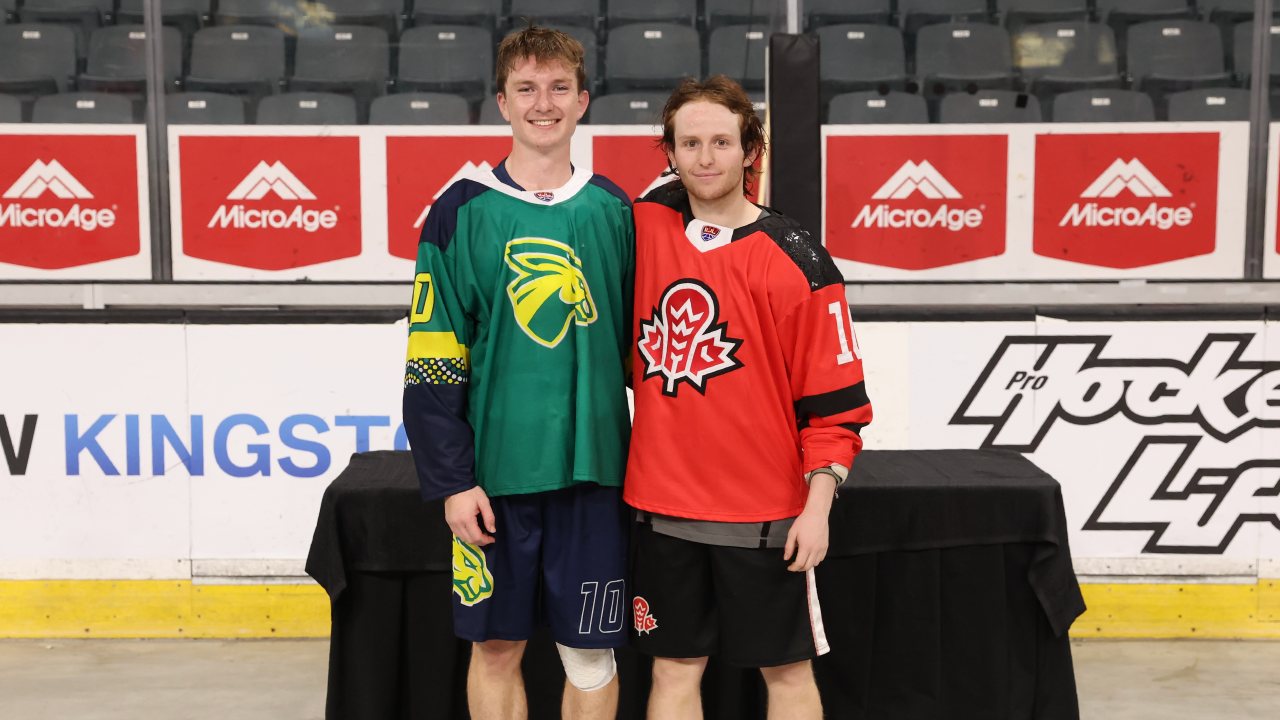 Players of the Game - Australia Anthony Green (left) and Canada Austin Sheen (right)