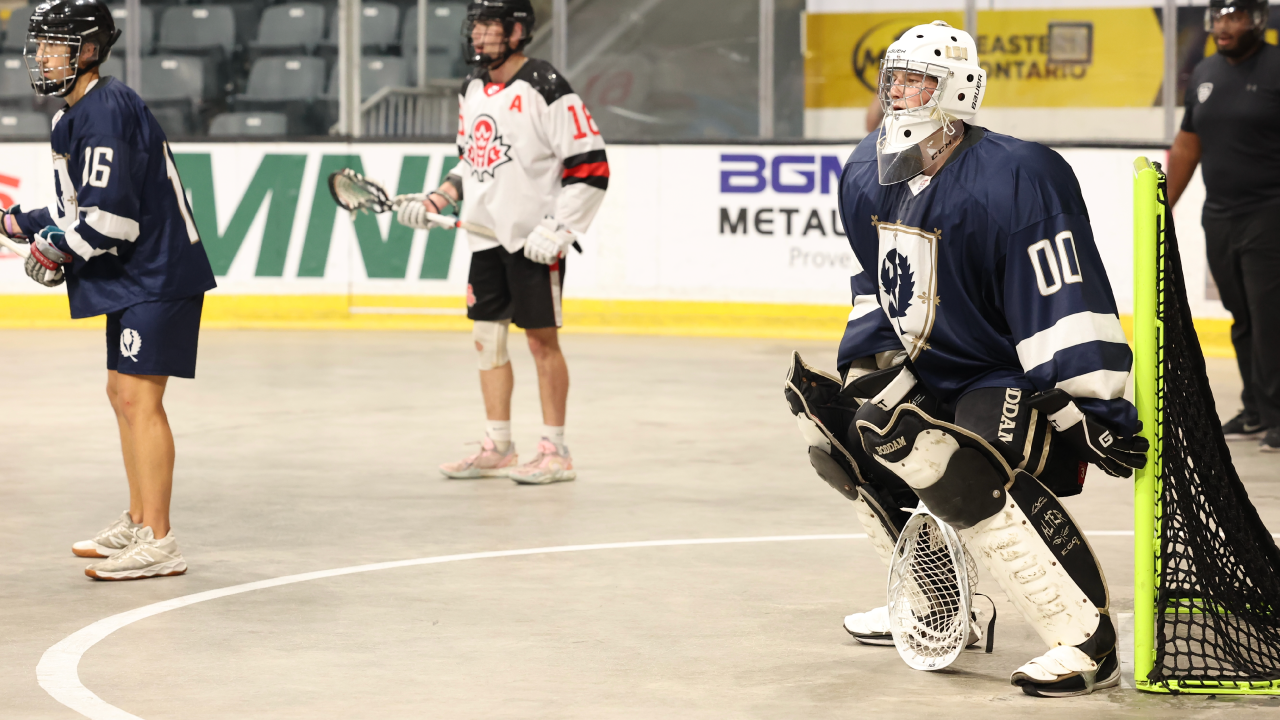 A focused Jaret Jawor backstops Scotland to Gold Medal Game