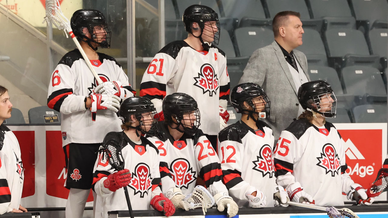 Canada's bench during their opening game against the United States