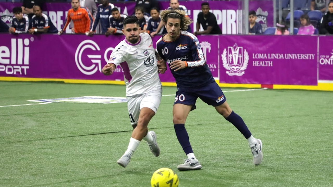 Photo of Andy Reyes battling for the ball against Tacoma