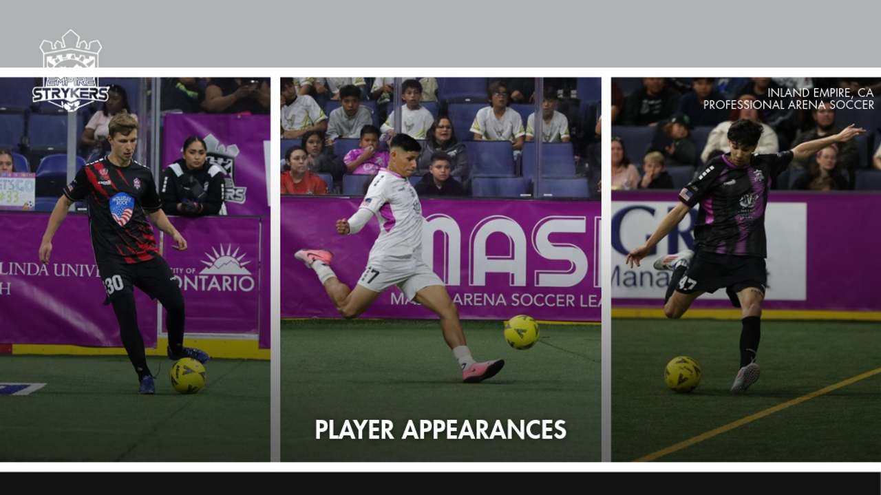 Player Appearances grpahic featuring Zaha, Jorge, and Antonio