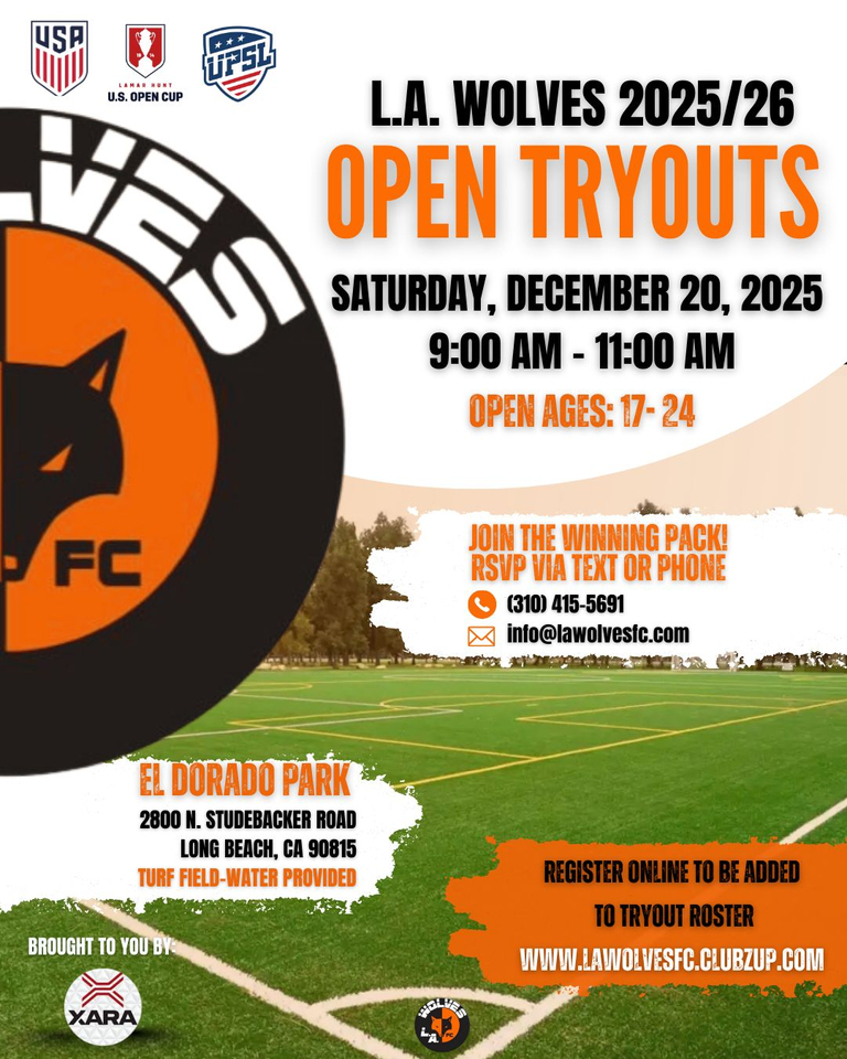 L.A. Wolves FC Open Tryouts 2026