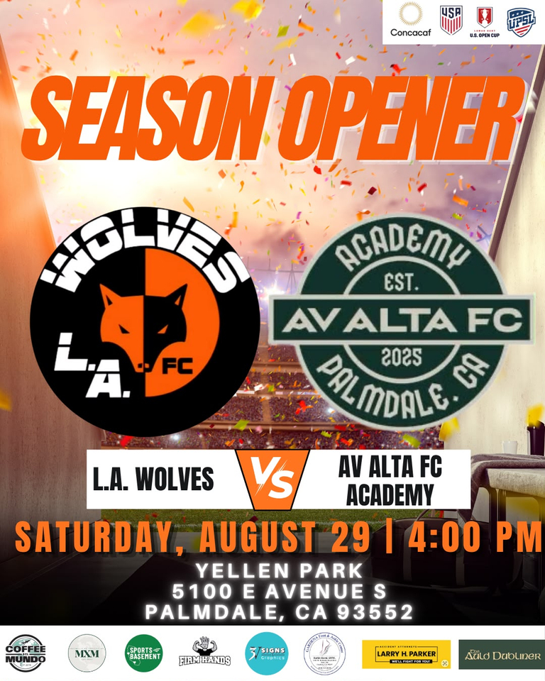 L.A. Wolves FC 2026 Fall Season Opener