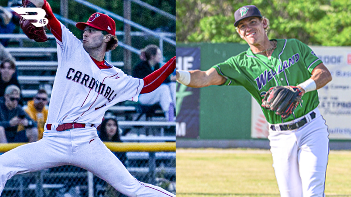 News Smibert and Ring Named B45 Baseball IBL Players of the Week