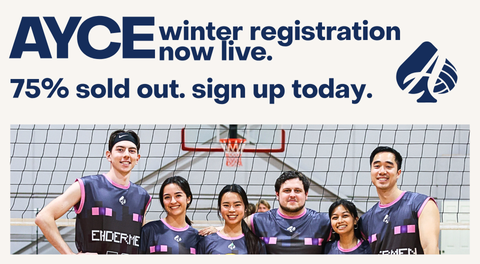 AYCE Volleyball – Winter Season Registration Now Open ❄️