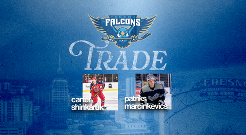 FALCONS ACQUIRE FPHL GOAL-SCORING LEADER PATRIKS MARCINKEVICS IN TRADE WITH STOCKTON