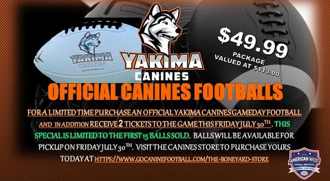 GET YOUR OFFICIAL CANINES GAMEDAY BALL