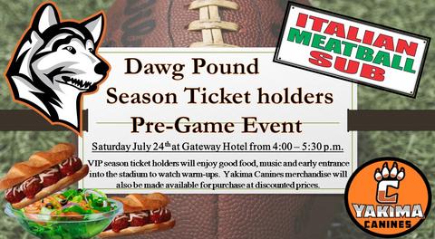 Dawg Pound VIP Season Ticket holders Pre-Game Event