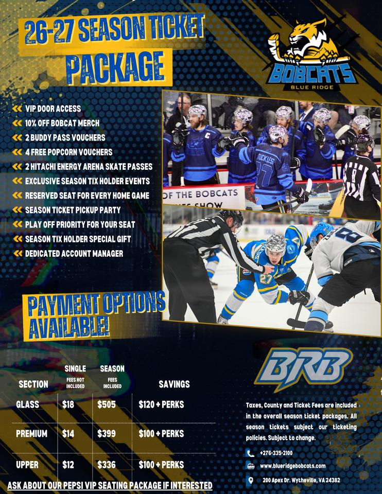 2026-27 Season Ticket Package Flyer