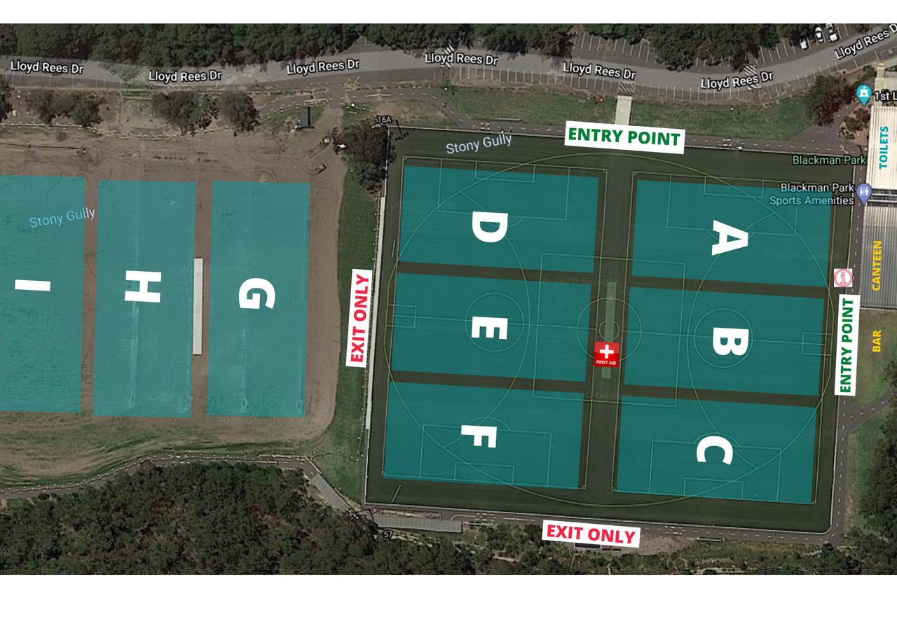 Field Layout Lane Cove Junior Rugby Union