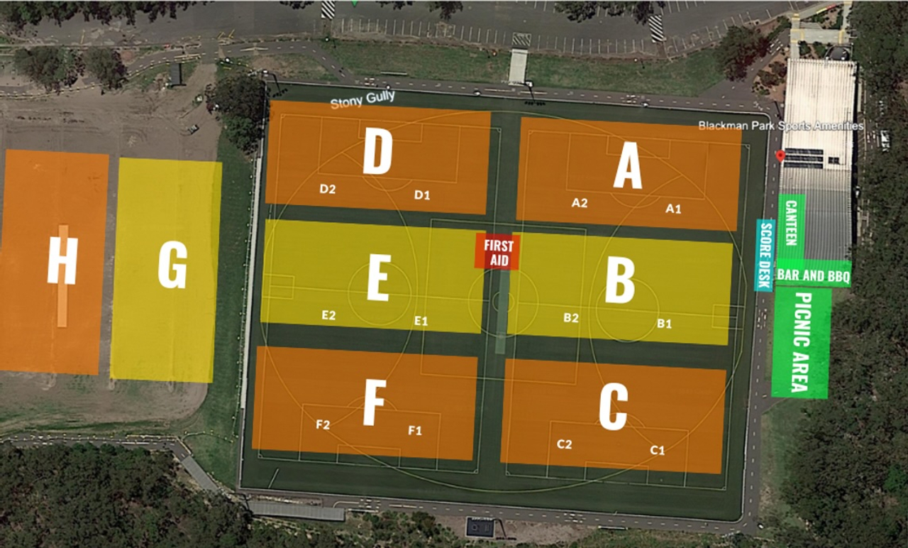 Blackman Park Summer Sevens field layout