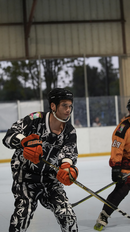 The Pandas' Josh Morrison eyes down scoring opportunity during 2025 McClurg Championship Series.