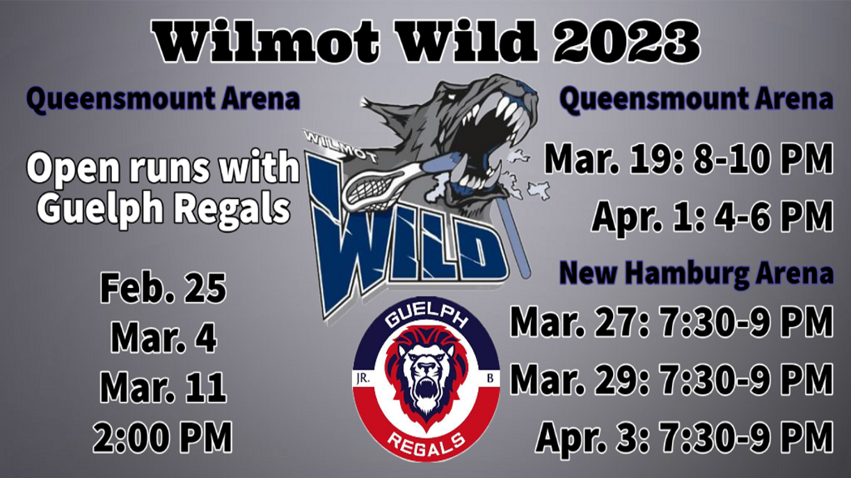 News 2023 open runs scheduled Wilmot Wild