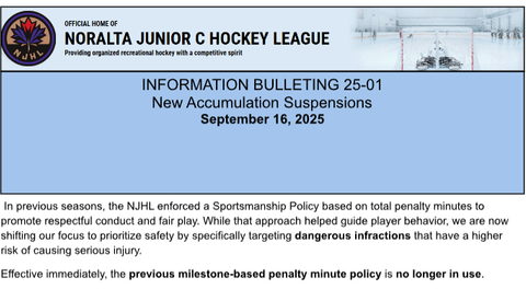 Noralta League Update - Sportsmanship Policy
