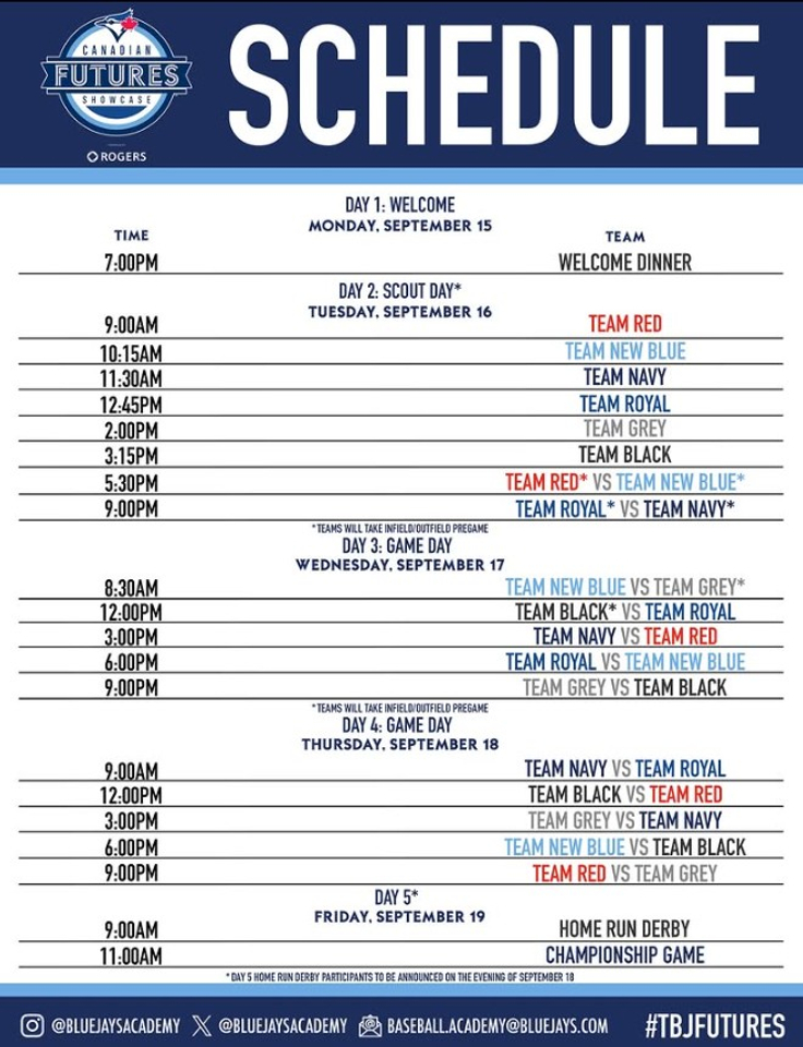 Canadian Futures Showcase Schedule