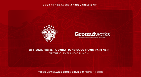 Crunch Announces Groundworks as Official Home Foundations and Solutions Partner for 2026–27 Season