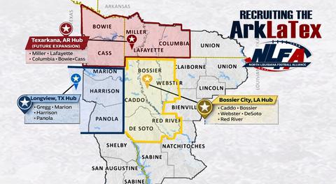 North Louisiana Football Alliance — Official Recruiting & Scouting Area